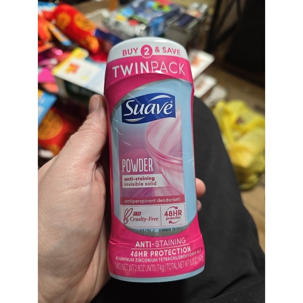 Suave 24 Hour Protection 5.2oz Antiperspirant Powder (2 Pack) New Sealed